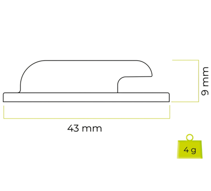 Silikonový nalepovací kryt Mobile Origin Mount A2 pro Tag 2 kusy, bílá