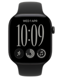 Apple Watch Series 12 GPS 46mm, Hliník černý/černý sport řemínek M/L