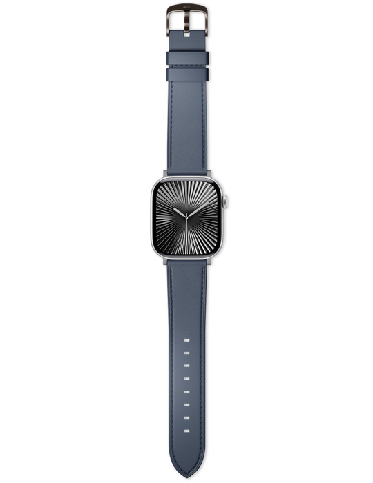 Řemínek Apple Watch Leather 42/44/45/46/49 mm, modrá
