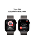 Apple Watch Series 11 GPS + Cellular 46mm břidlicově šedé titanové pouzdro s břidlicově šedým Milánským tahem S/M, šedý titan