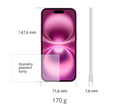 iPhone 16 256GB 5G, růžová