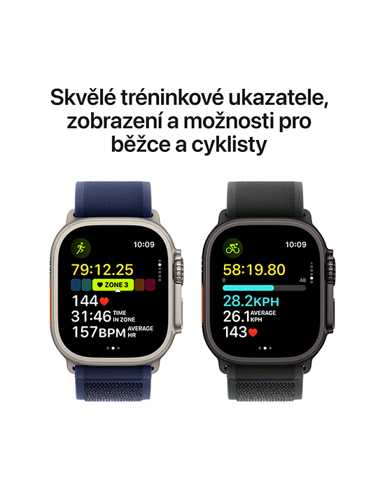 Apple Watch Ultra 2 GPS + Cellular 49mm přírodně titanové pouzdro s přírodně titanovým Milánským tahem S, přírodní titan - Milánský tah S