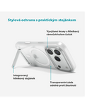 Kryt Epico HeroStand Pro Mag+ iPhone 17 Pro/18 Pro se skládacím stojánkem, transparent