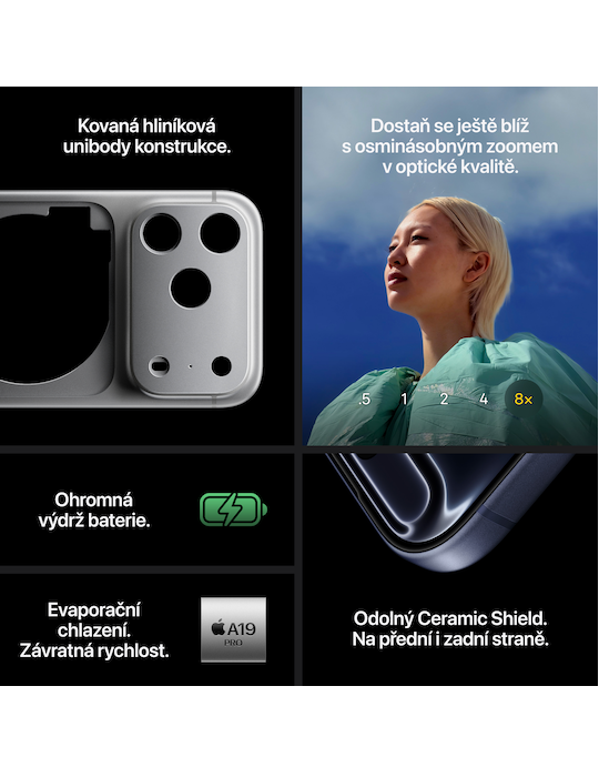 iPhone 17 Pro Max 5G 512GB, temně modrá