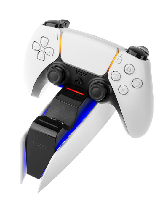 Nabíječka Fixed pro 2 ovladače PS5 DS, bílá
