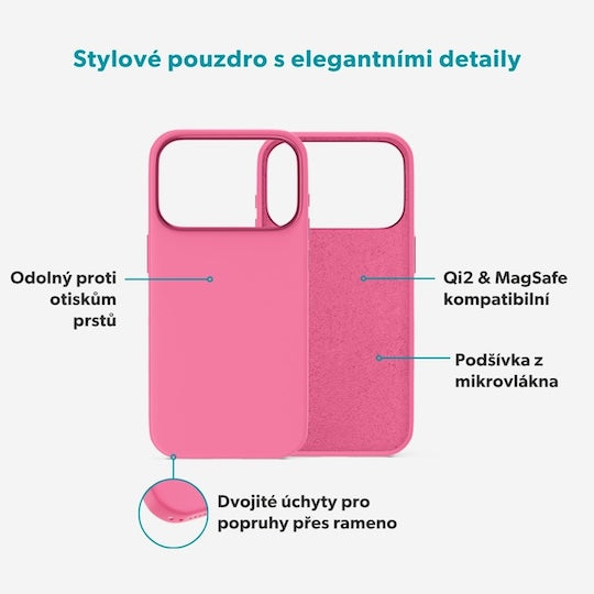 Kryt Epico Silicone Pro Mag+ iPhone 17 Pro/18 Pro, růžová