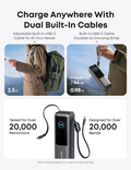 Powerbanka Anker 25000mAh, 165W s kabelem USB-C, šedá