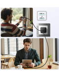 Kompaktní iPEAX GaN nabíječka 20W s USB-C PD/PPS a USB-A, černá