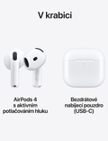 Sluchátka Apple AirPods 4 s ANC, bílá