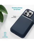 Peněženka Epico Mag+ Leather Wallet, modrá