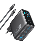 Nabíječka do sítě Anker 140W, 3xUSB-C, 1xUSB, šedá