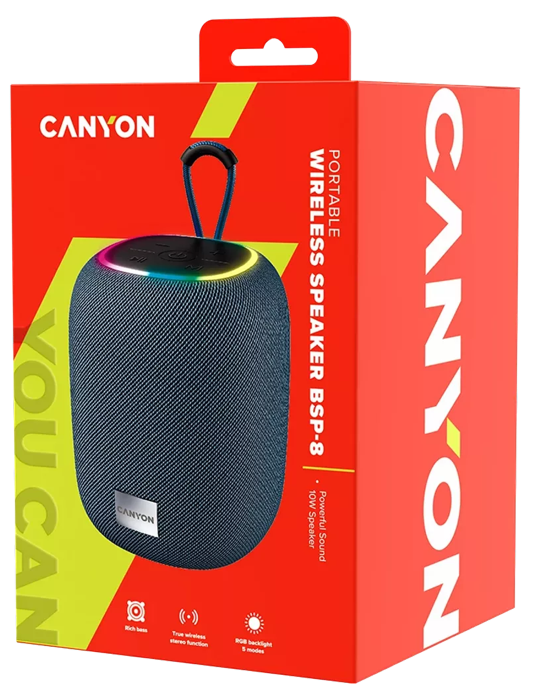 Přenosný reproduktor Canyon BSP-8 šedá, šedá