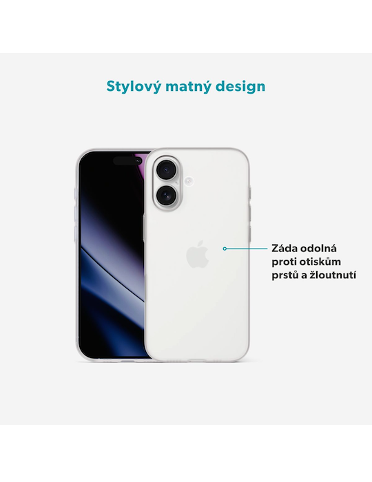 Kryt AirMatte Ultratenký iPhone 17 bílá, bílá
