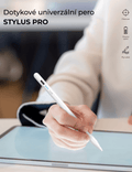 Univerzální pero WG Stylus Pro s magnetickým uchycením, bílá
