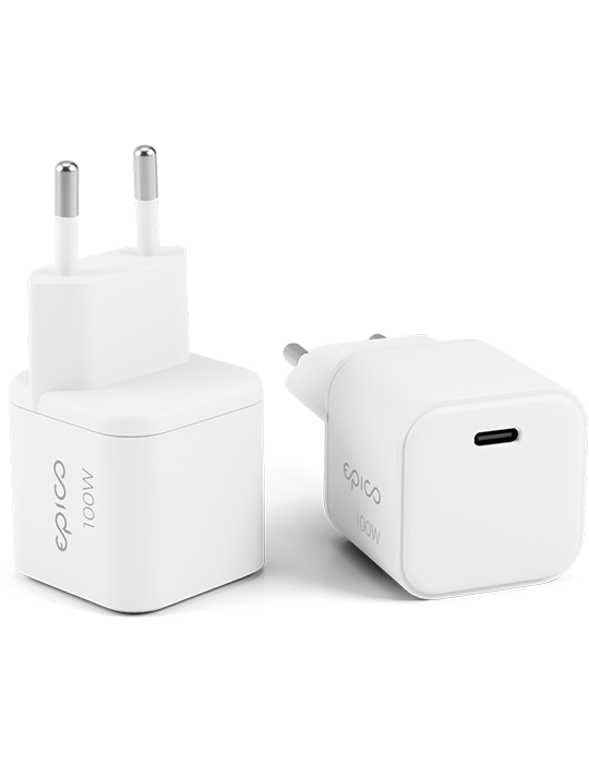 Dynamický síťový adaptér Micro AVS GaN 100W, bílá