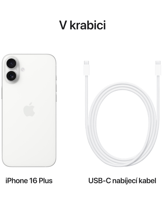 iPhone 16 Plus 128GB 5G, bílá