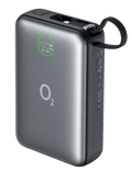 O2 powerbanka 20 000 mAh 65W s vestavěným kabelem, šedá