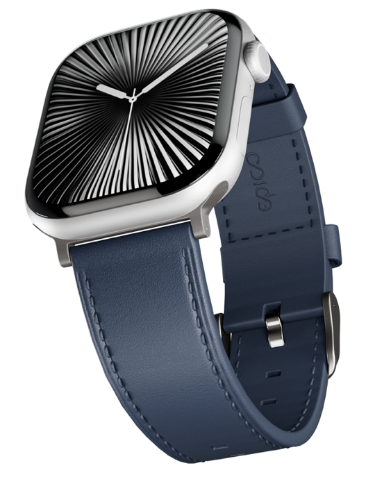 Řemínek Apple Watch Leather 42/44/45/46/49 mm, modrá