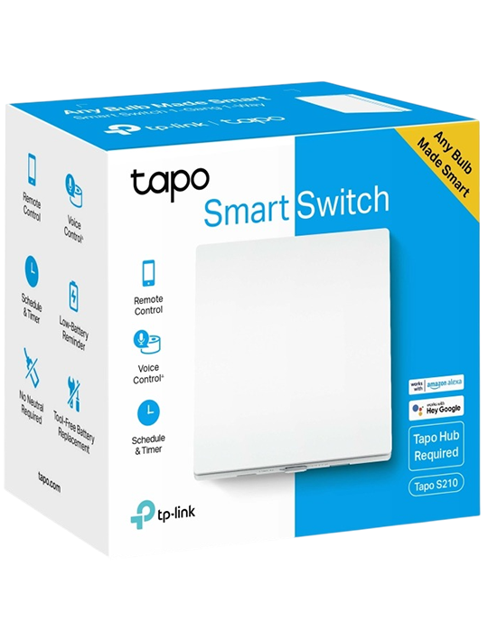 Chytrý světelný vypínač Tapo S210, bílá