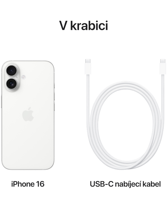 iPhone 16 256GB 5G, bílá