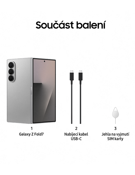 Samsung Galaxy Z Fold7 5G 512GB, šedá