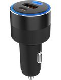 Autonabíječka WG USB-A 30W Quick Charge + 2xUSB-C 100W Power Delivery, černá