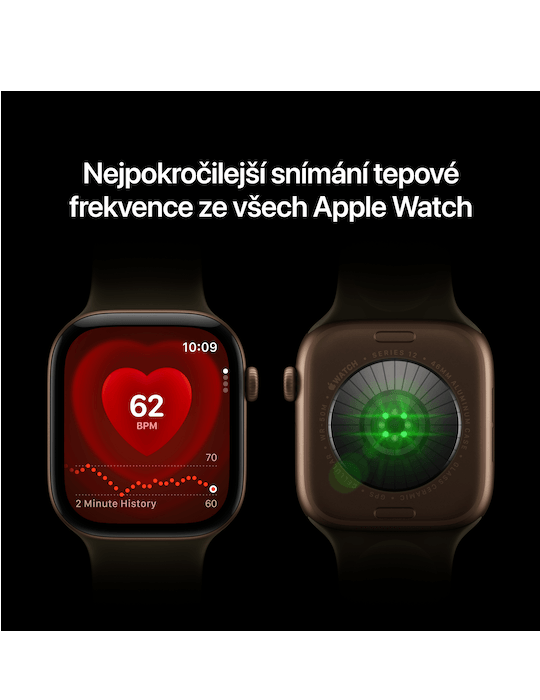 Apple Watch Series 12 GPS + Cellular 46mm, Titan zářivě zlatý/burg. červ. sport M/L