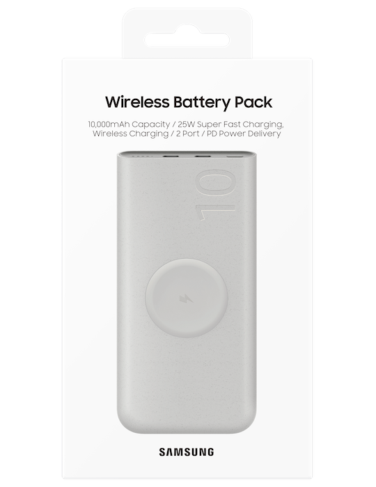 Powerbanka Samsung 10000 mAh s bezdrátovým nabíjením, béžová
