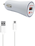 Autonabíječka WG QC3.0 USB-A+USB-C, bílá