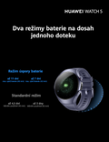 Hodinky Huawei Watch 5 46mm LTE, stříbrná