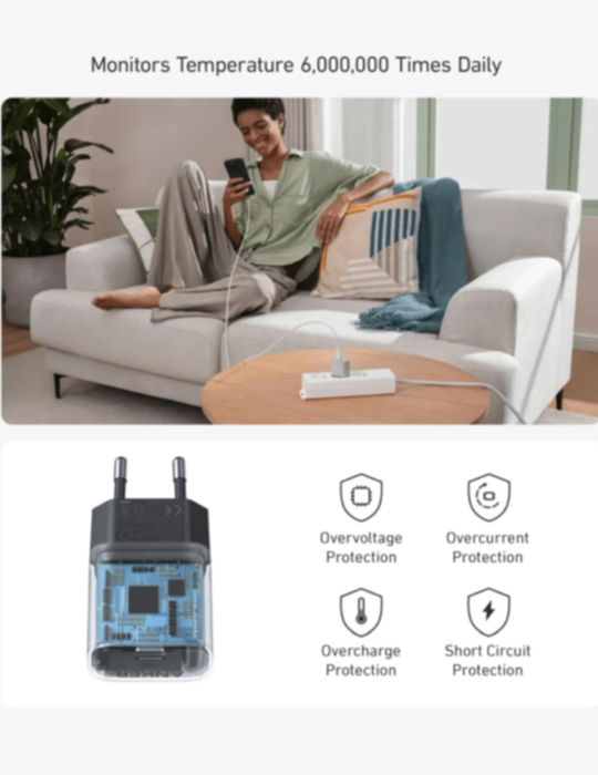 Nabíječka do sítě Anker 511 Nano 4 30W, USB-C, černá