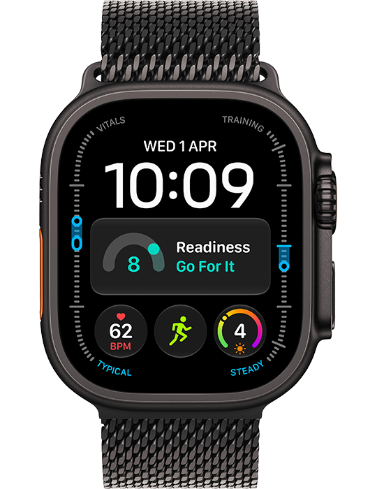 Apple Watch Ultra 4 GPS + Cellular 49mm, Titan černý/černý tit. milánský S