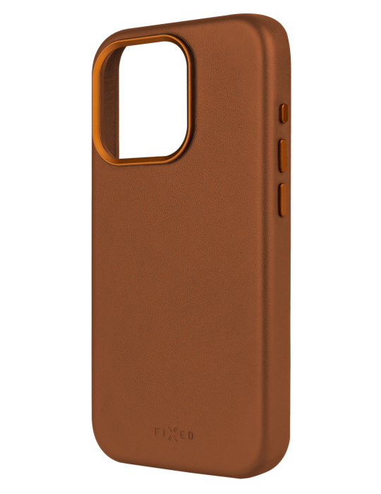 Kryt z pravé kůže FIXED MagLeather Apple iPhone 15 Plus, hnědá