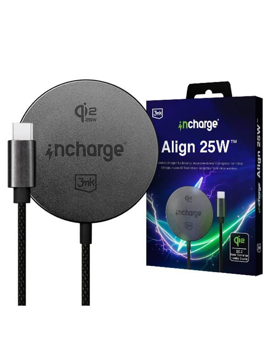 Nabíječka 3mk Align Qi2.2 25W Android, černá