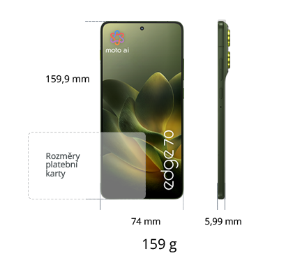Motorola Edge 70 5G 512GB, šedá
