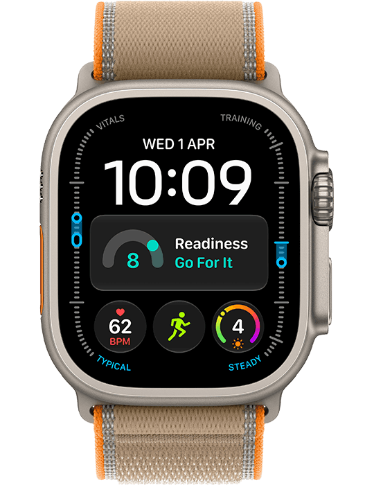 Apple Watch Ultra 4 GPS + Cellular 49mm, Titan přírodní/pískový trailový M/L