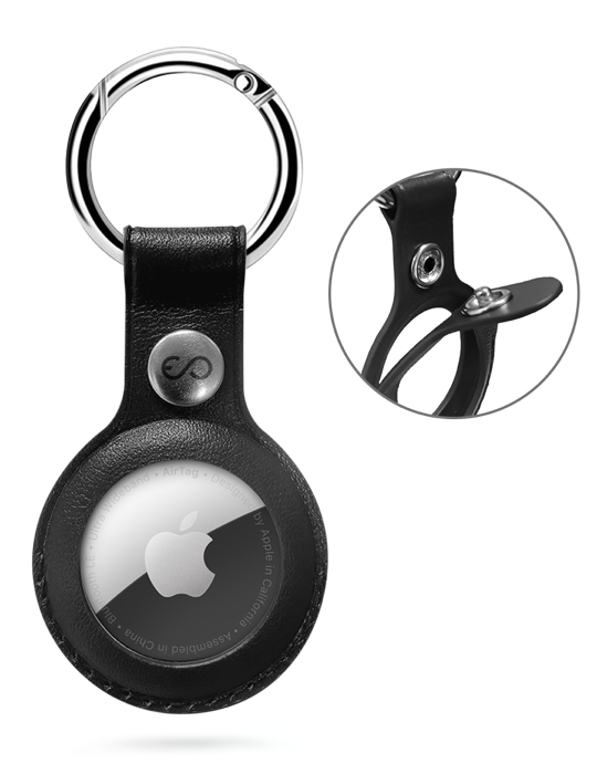 Kryt Epico Leather pro O2 Tag a Air Tag, černá
