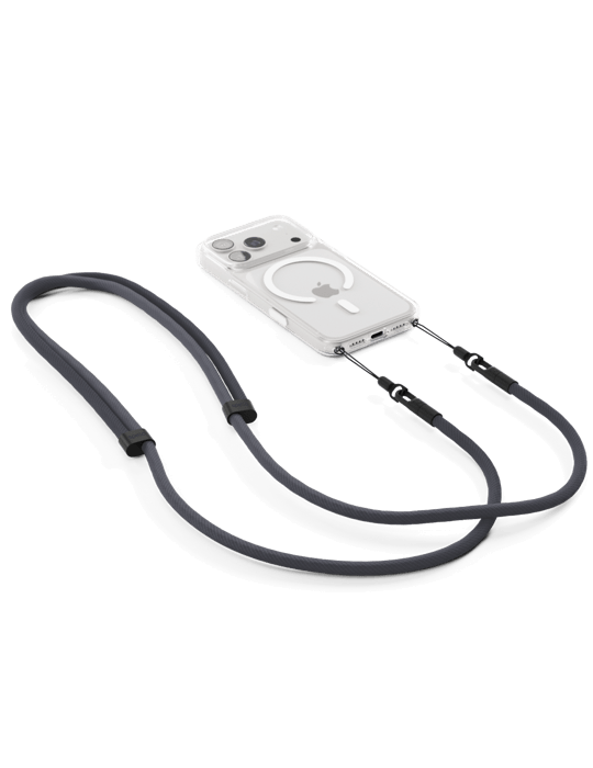 Spello Rope Crossbody Strap, šedá
