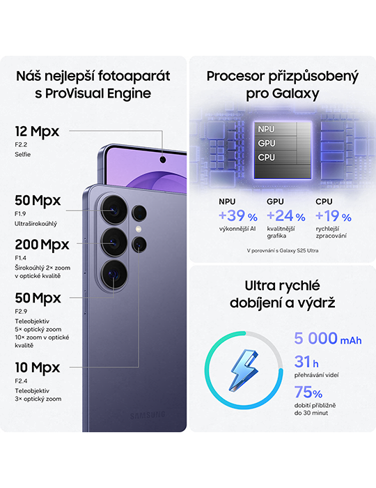 Samsung Galaxy S26 Ultra 5G 512GB, černá