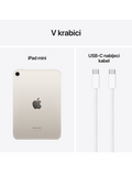 iPad mini 128GB Wi-Fi+Cellular (2024), hvězdně bílá