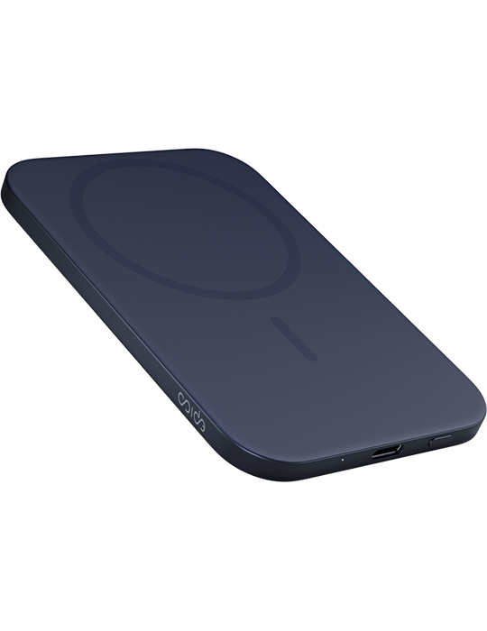 Hliníková bezdrátová powerbanka Slim 3000mAh Mag+, modrá