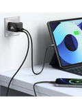 Kompaktní iPEAX GaN nabíječka 20W s USB-C PD/PPS a USB-A, černá