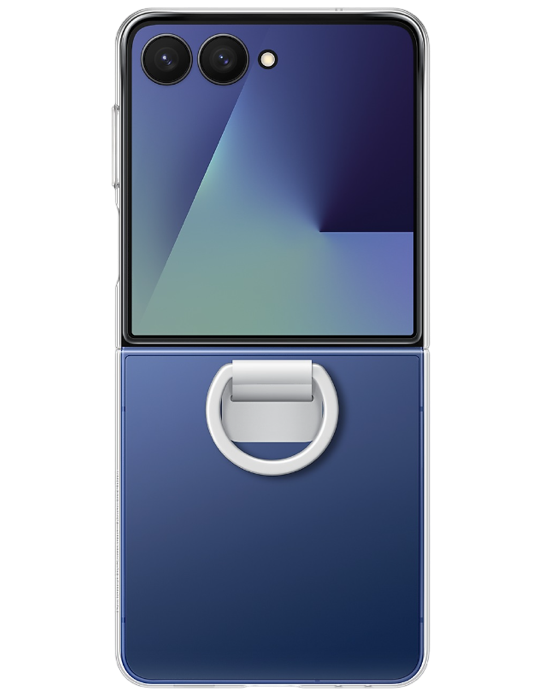 Kryt s držákem na prst Samsung Galaxy Z Flip7, transparent