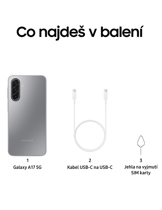Samsung Galaxy A17 5G 128GB, šedá