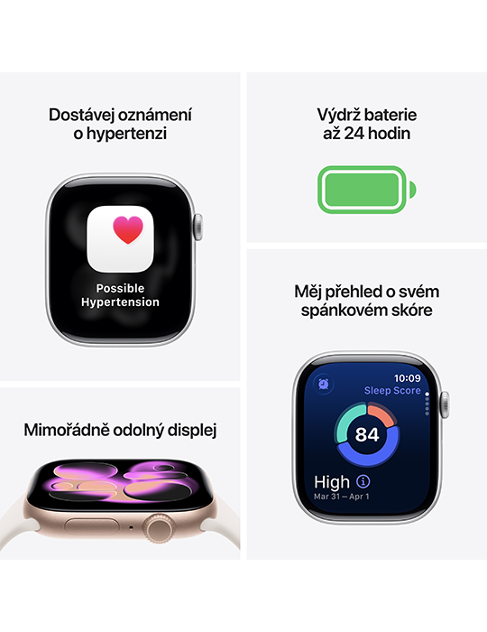 Apple Watch Series 11 GPS + Cellular 46mm růžově zlaté hliníkové pouzdro se světle ruměným sportovním řemínkem S/M, růžová