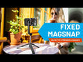 Selfie tyč FIXED MagSnap pro Apple s MagSafe uchycením, ovládáním a stativem, bílá